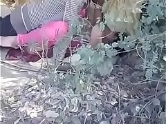 Desi Indian housewife fucked outdoors