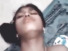 indian teen girl enjoying