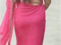 MY FRIEND PAHADI WIFE KAJAL IN RED SAREE SHAKING HER BIG ASS