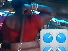Rich sexy tight blouse backline of village mature