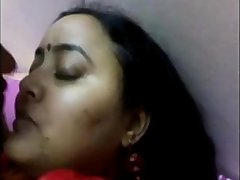 indian aunty with husband  boob sucking