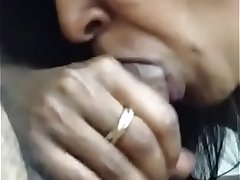 Aunty Sucking Uncut Dick Like She is Sucking Chocolate...Hot Desi Mature Blowjob...
